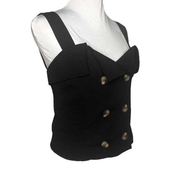 Fanco Black Crop Top Tank - Size Small - Picture 5 of 11